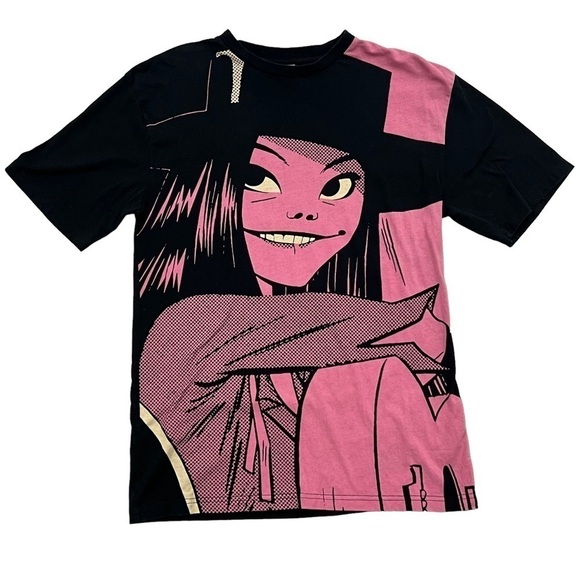 GFOOT Limited Edition Gorillas Pink Black Noodle Graphic T-shirt RARE Size Small - Picture 3 of 12